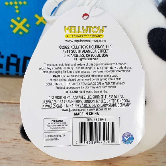 Squishmallow Dustin the Dalmatian 3.5" Clip UltraSoft Valentine's Day Plush NWT - Picture 12 of 12